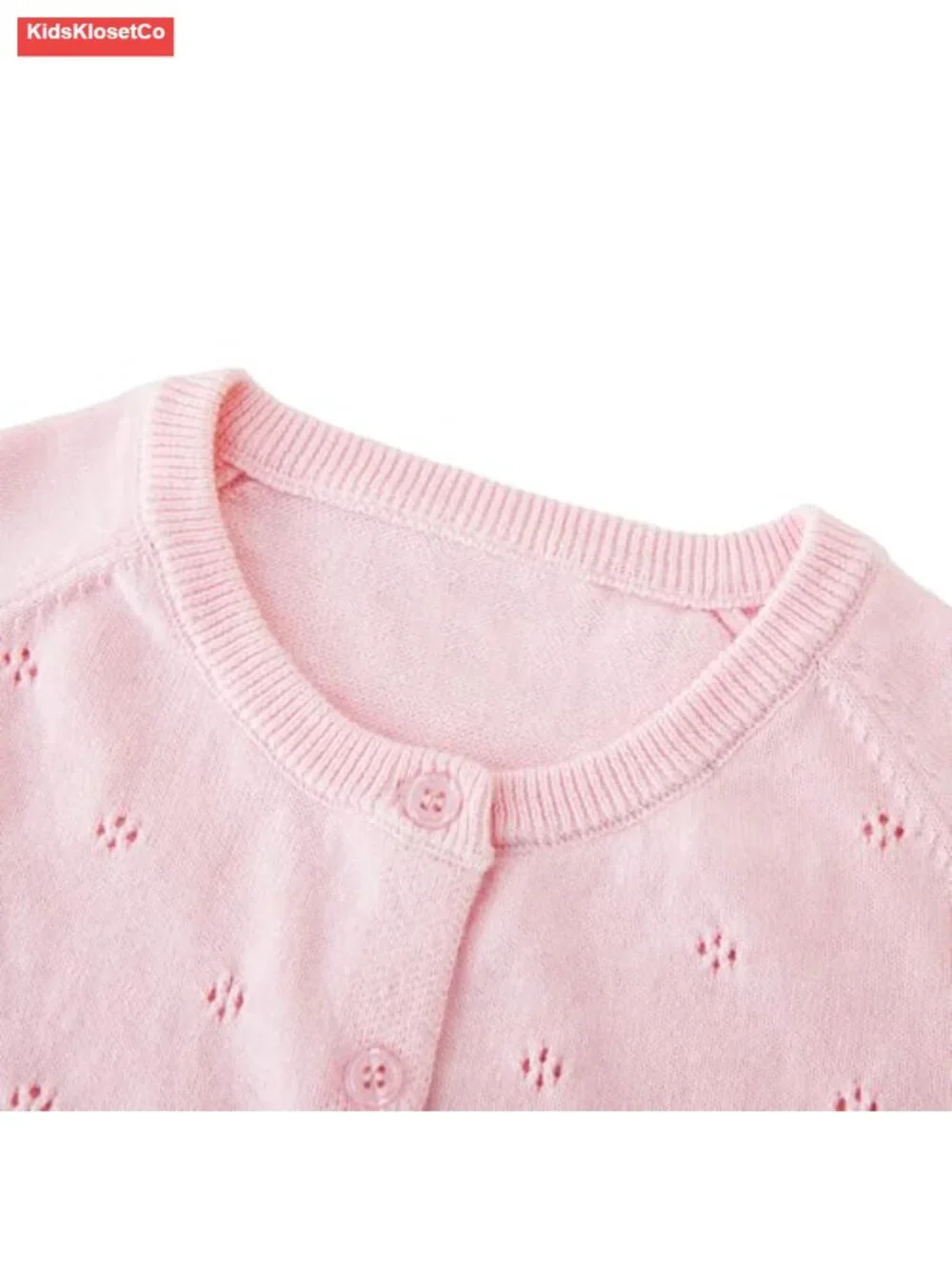Baby Girls Cardigan Sweater Knit Button Up Jacket Cotton Lace Trim Newborn